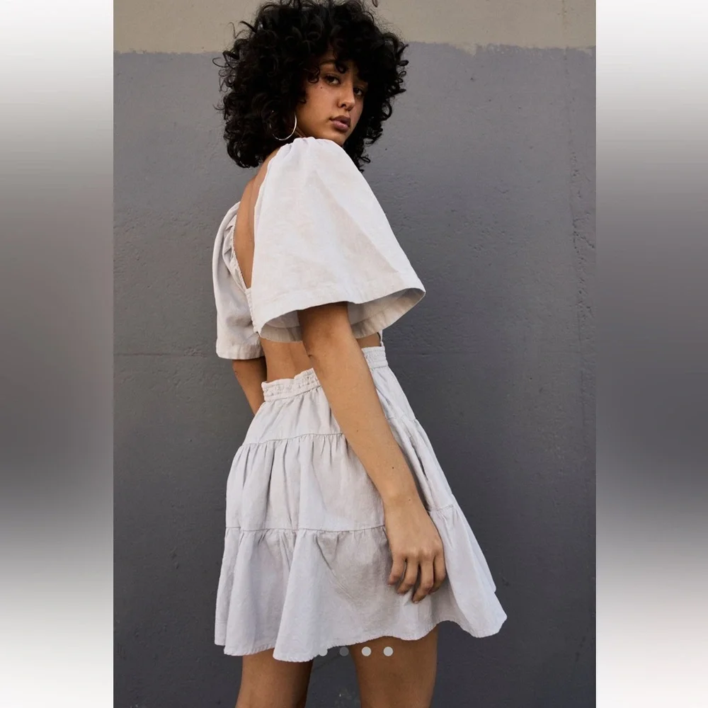 NWT Free People Cross Of Sunlight Mini Dress (M) - Picture 1 of 16